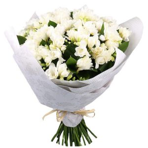 Букет із 15 білих фрезій