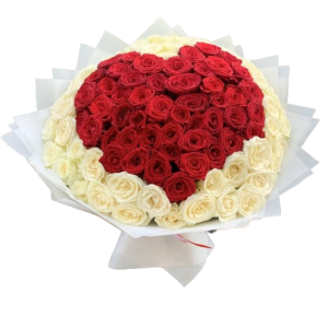 Букет із 101 троянди "101 подих кохання"