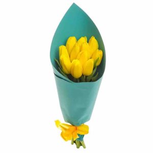 Букет з 11 жовтих тюльпанів