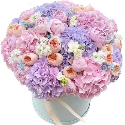 Ніжна композиція із гортензією в коробці