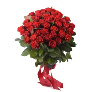 Букет із 51 червоної троянди сорту Ельторо