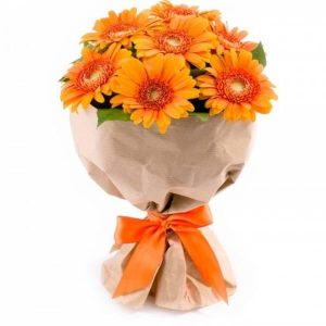 Букет із 7 помаранчевих гербер