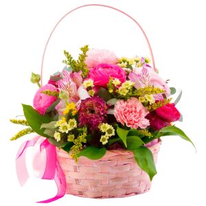 Квіткова корзинка з ранункулюсом