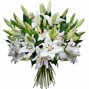 Шикарний букет із 15 лілій «Королівські лілії»