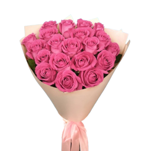 Букет із 21 рожевої троянди