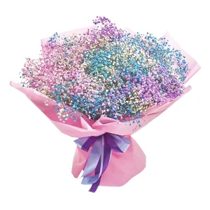 Букет із 11 гілок різнокольорової гіпсофіли «Барви»