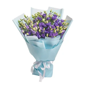 Букет із 21 фіолетової еустоми