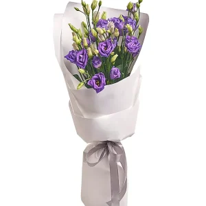 Букет із 5 фіолетової еустоми