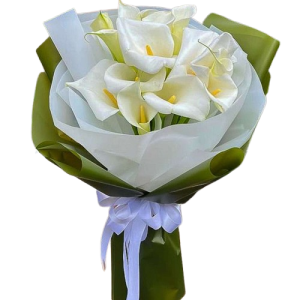 Букет із 15 білих калл