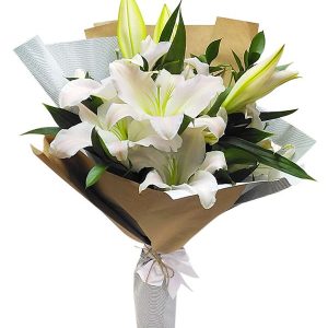Букет із 3 білих лілій "Аделін"