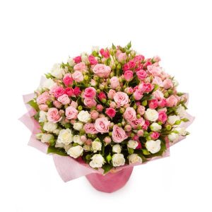 Букет із 51 гілки кущової троянди