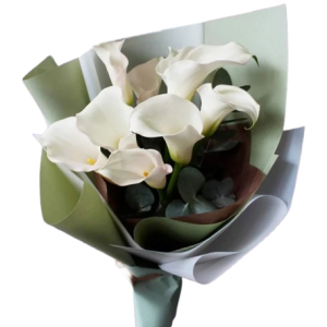 Букет з 9 білих кал «Чисте серце»