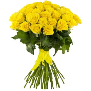 Букет із 41 жовтої троянди