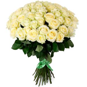 Букет із 51 білої імпортної троянди