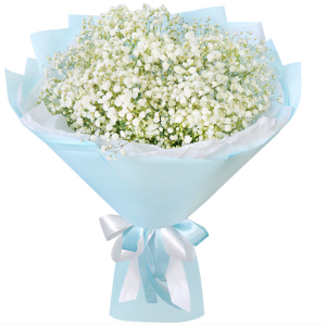 Букет із 5 гілок білої гіпсофіли "Легкість хмаринки"