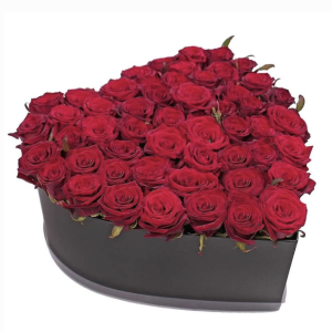 Композиція із 55 червоних троянд «55 зізнань у коханні»