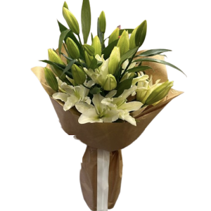 Чудовий букет із 7 білих лілій