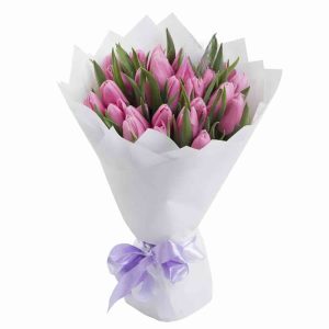 Букет із 29 рожевих тюльпанів